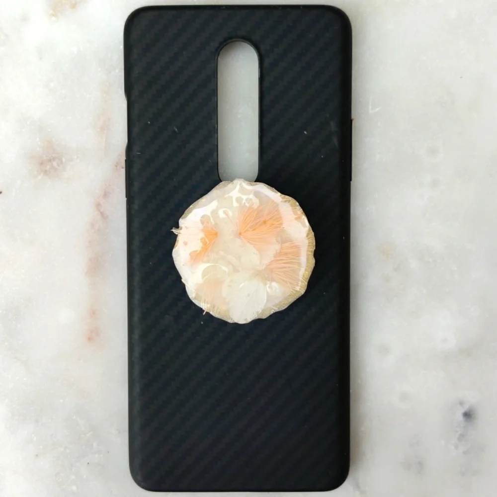 Handmade Dried Flowers Resin Phone Grip